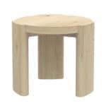Modern Driftwood Round End Table Rubberwood and Oak Veneer 10 Modern Driftwood Round End Table Rubberwood and Oak Veneer