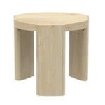Modern Driftwood Round End Table Rubberwood and Oak Veneer 11 Modern Driftwood Round End Table Rubberwood and Oak Veneer