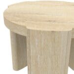 Modern Driftwood Round End Table Rubberwood and Oak Veneer 14 Modern Driftwood Round End Table Rubberwood and Oak Veneer