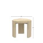 Modern Driftwood Round End Table Rubberwood and Oak Veneer 16 Modern Driftwood Round End Table Rubberwood and Oak Veneer