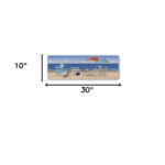 30" x 10" Dogs Beach Day Canvas Wall Art