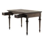 47 Inch Brown Wood Writing Desk With Two Drawers