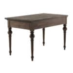 47 Inch Brown Wood Writing Desk With Two Drawers