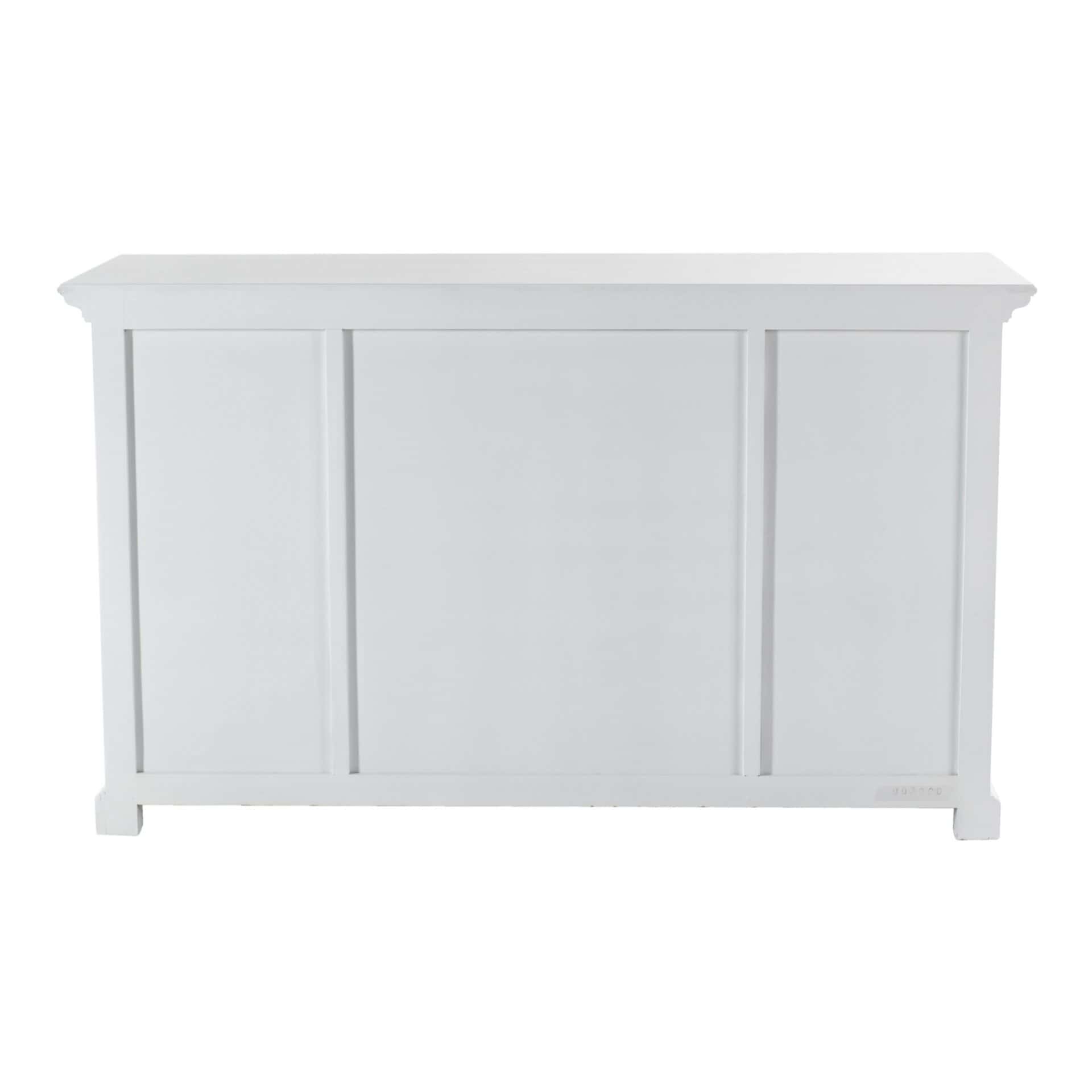White Mahogany Buffet Server with Glass Doors and Storage 7 White Mahogany Buffet Server with Glass Doors and Storage - Image 7