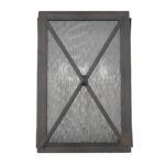 Bronze 3-Light Exterior Wall Lantern with Water Glass 10 Bronze 3-Light Exterior Wall Lantern with Water Glass