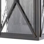 Bronze 3-Light Exterior Wall Lantern with Water Glass 13 Bronze 3-Light Exterior Wall Lantern with Water Glass