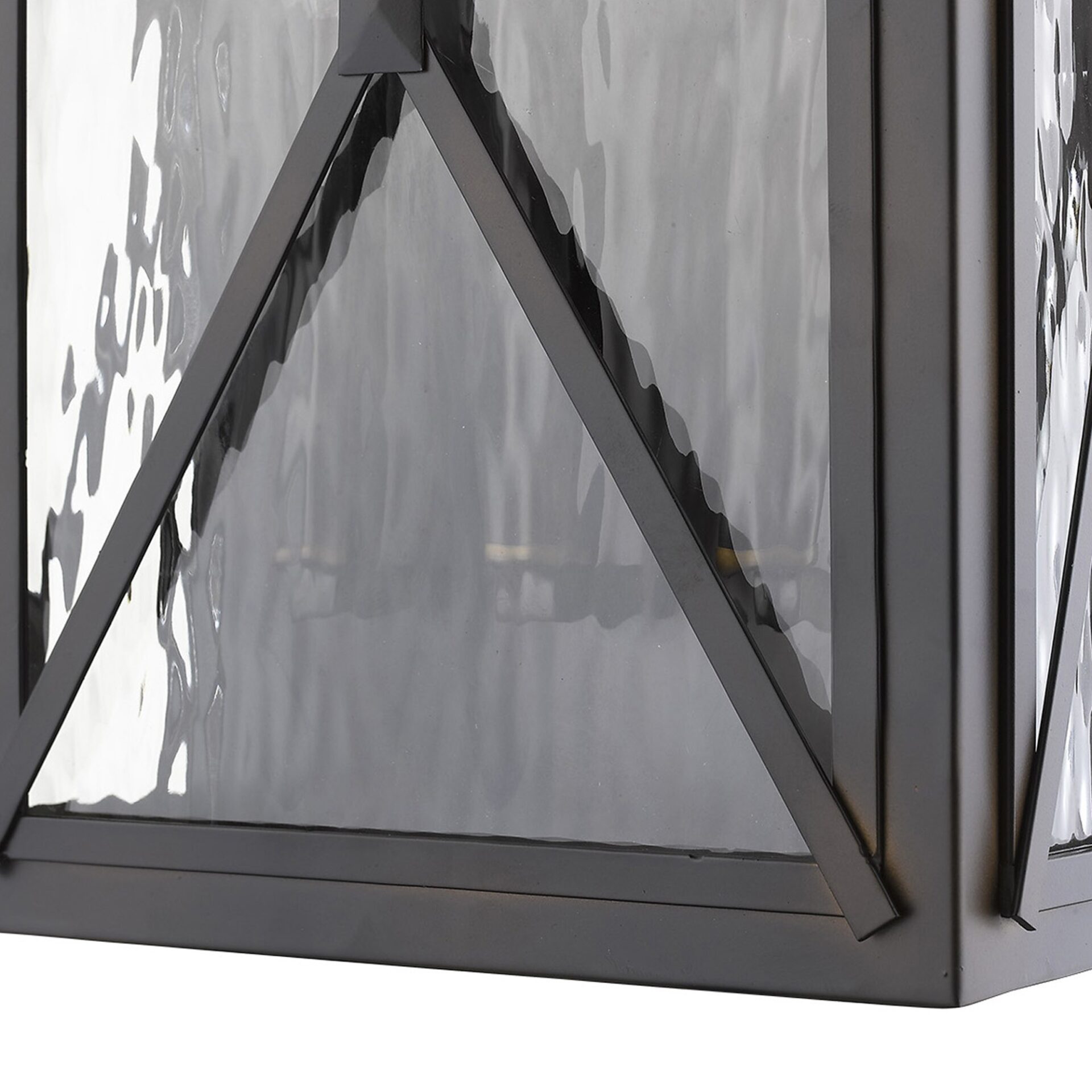 Bronze 3-Light Exterior Wall Lantern with Water Glass 6 Bronze 3-Light Exterior Wall Lantern with Water Glass - Image 6