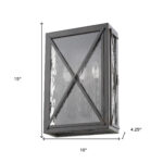 Bronze 3-Light Exterior Wall Lantern with Water Glass 14 Bronze 3-Light Exterior Wall Lantern with Water Glass
