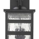 Morris Matte Black 3-Light Wall Lantern with Water Glass 9 Morris Matte Black 3-Light Wall Lantern with Water Glass