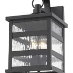 Morris Matte Black 3-Light Wall Lantern with Water Glass 13 Morris Matte Black 3-Light Wall Lantern with Water Glass