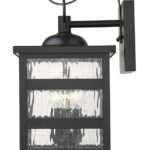 Morris Matte Black 3-Light Wall Lantern with Water Glass 10 Morris Matte Black 3-Light Wall Lantern with Water Glass