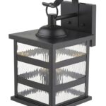 Morris Matte Black 3-Light Wall Lantern with Water Glass 11 Morris Matte Black 3-Light Wall Lantern with Water Glass