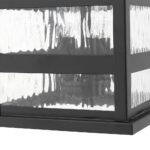 Morris Matte Black 3-Light Wall Lantern with Water Glass 14 Morris Matte Black 3-Light Wall Lantern with Water Glass
