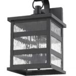 Morris Matte Black 3-Light Wall Lantern with Water Glass 15 Morris Matte Black 3-Light Wall Lantern with Water Glass