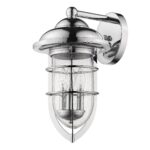 Dylan Nautical Chrome Wall Light with Seedy Glass Globes