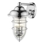 Dylan Nautical Chrome Wall Light with Seedy Glass Globes