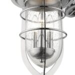 Dylan Nautical Chrome Wall Light with Seedy Glass Globes