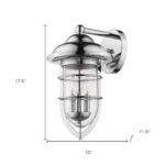 Dylan Nautical Chrome Wall Light with Seedy Glass Globes