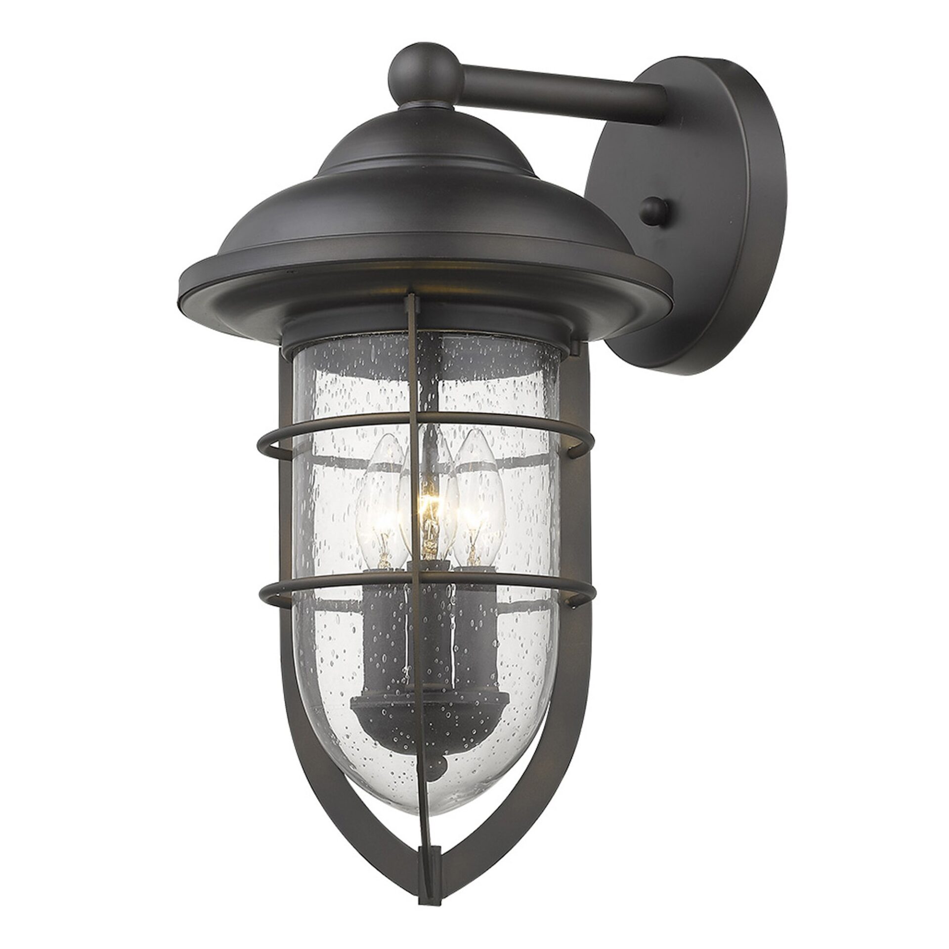 Dylan Nautical Oil-Rubbed Bronze 3-Light Wall Sconce 2 Dylan Nautical Oil-Rubbed Bronze 3-Light Wall Sconce - Image 2