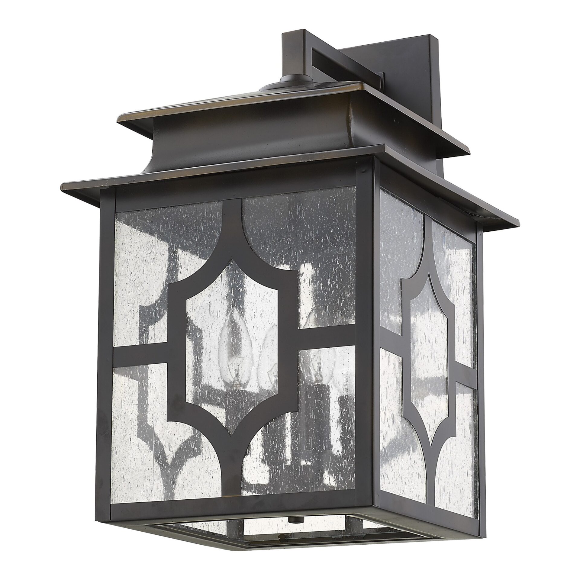 Calvert Oil-Rubbed Bronze Exterior Wall Light with Seedy Glass 1 Calvert Oil-Rubbed Bronze Exterior Wall Light with Seedy Glass