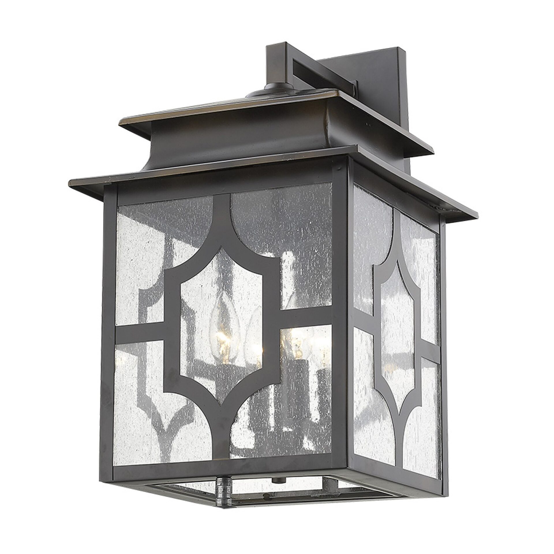 Calvert Oil-Rubbed Bronze Exterior Wall Light with Seedy Glass 2 Calvert Oil-Rubbed Bronze Exterior Wall Light with Seedy Glass - Image 2