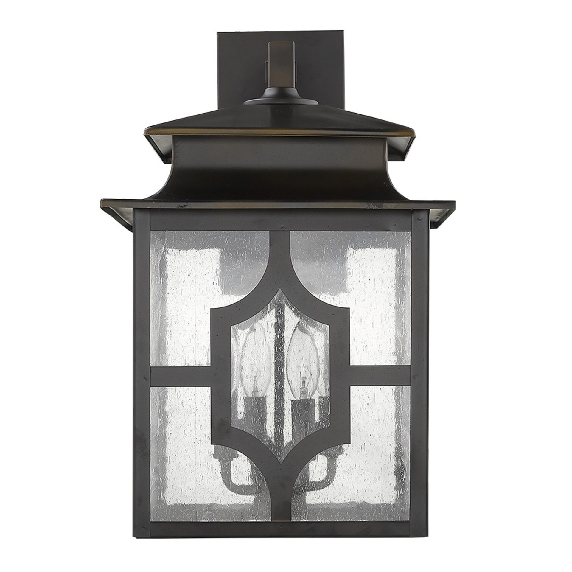 Calvert Oil-Rubbed Bronze Exterior Wall Light with Seedy Glass 3 Calvert Oil-Rubbed Bronze Exterior Wall Light with Seedy Glass - Image 3