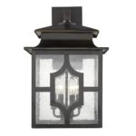 Calvert Oil-Rubbed Bronze Exterior Wall Light with Seedy Glass 11 Calvert Oil-Rubbed Bronze Exterior Wall Light with Seedy Glass