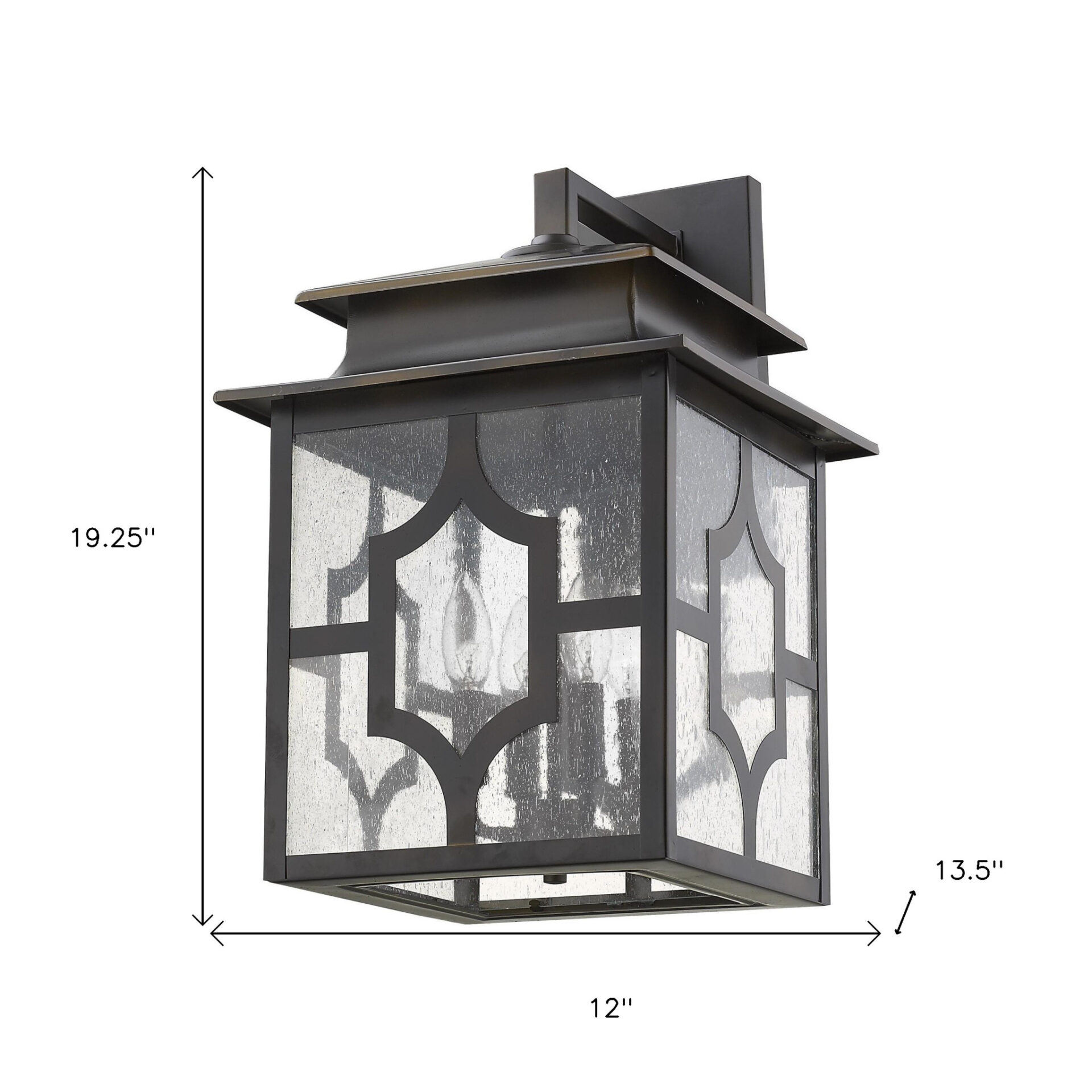 Calvert Oil-Rubbed Bronze Exterior Wall Light with Seedy Glass 7 Calvert Oil-Rubbed Bronze Exterior Wall Light with Seedy Glass - Image 7