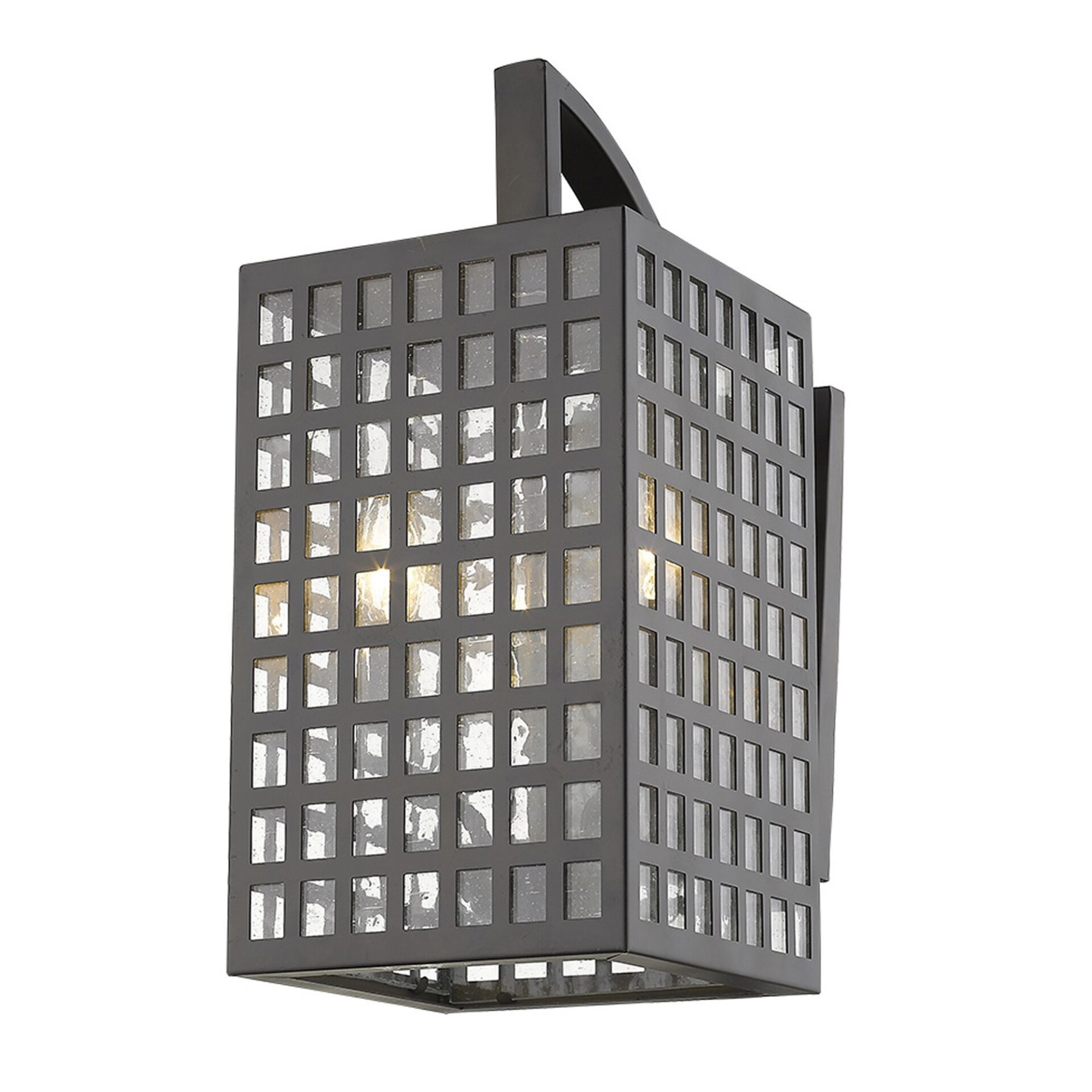 Letzel Oil-Rubbed Bronze 3-Light Wall Mount with Seedy Glass 2 Letzel Oil-Rubbed Bronze 3-Light Wall Mount with Seedy Glass - Image 2