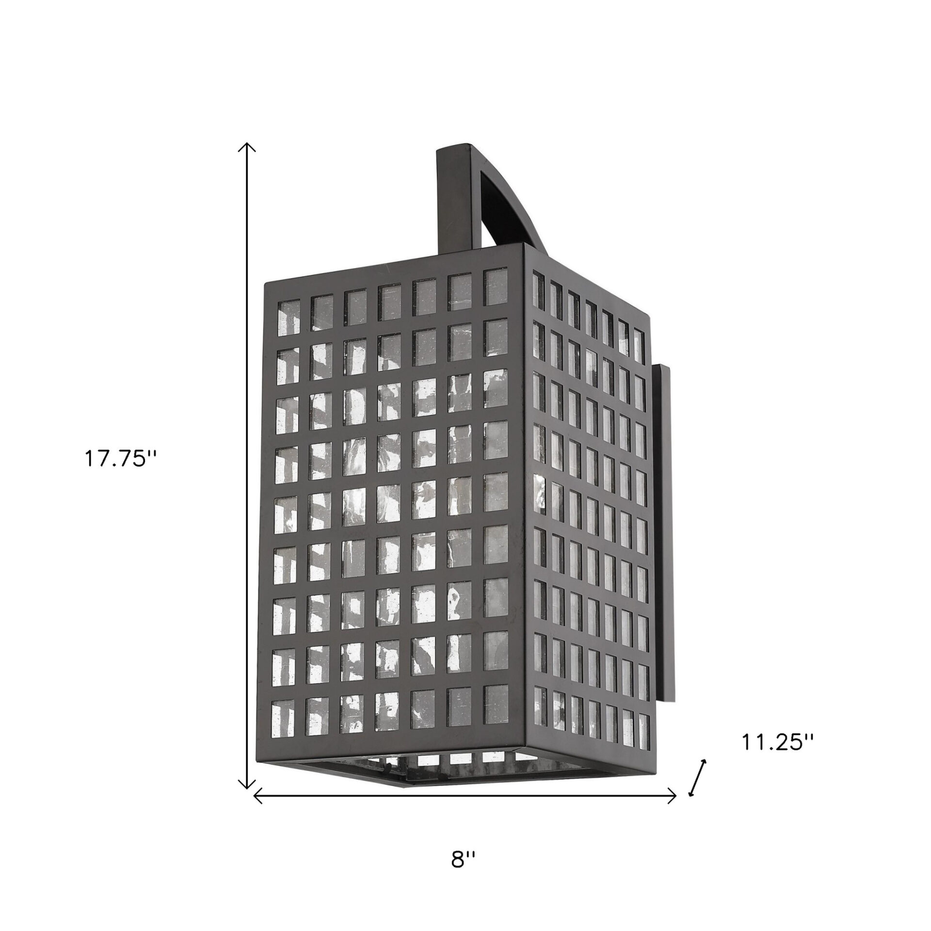 Letzel Oil-Rubbed Bronze 3-Light Wall Mount with Seedy Glass 8 Letzel Oil-Rubbed Bronze 3-Light Wall Mount with Seedy Glass - Image 8