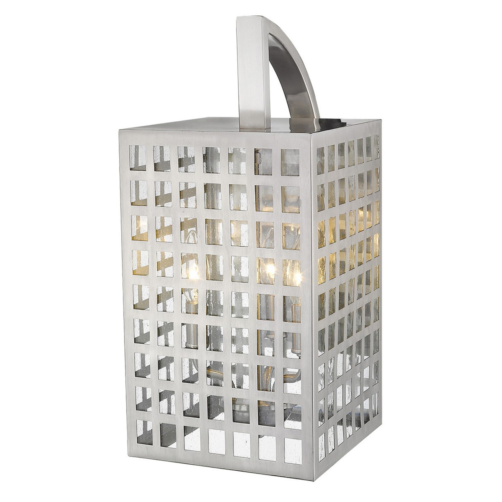 Letzel 3-Light Satin Nickel Wall Sconce with Seedy Glass 5 Letzel 3-Light Satin Nickel Wall Sconce with Seedy Glass - Image 5