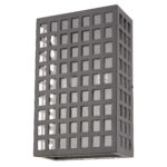 Letzel Oil-Rubbed Bronze Wall Sconce with Seedy Glass Panels