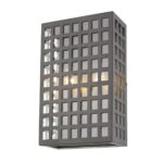 Letzel Oil-Rubbed Bronze Wall Sconce with Seedy Glass Panels