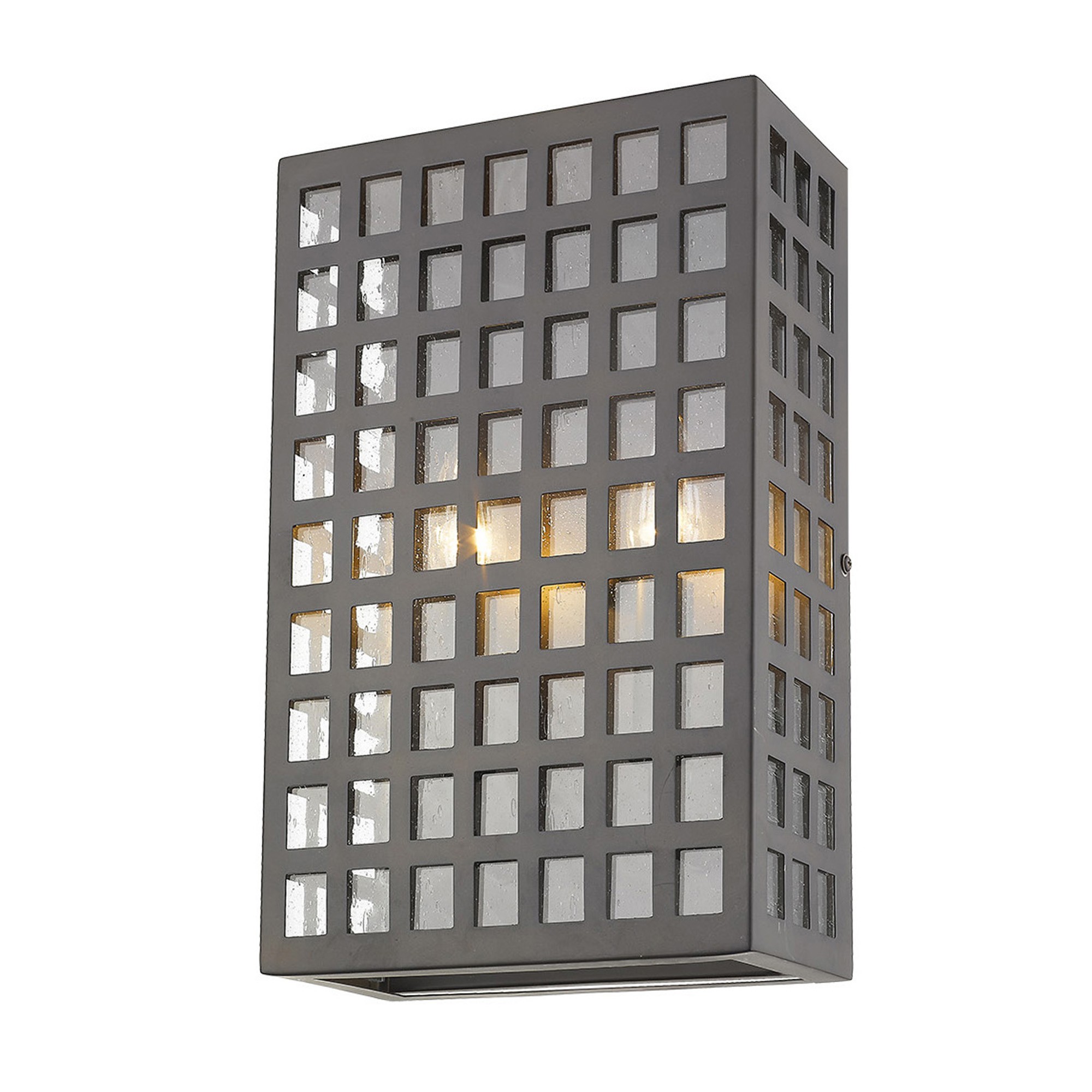 Letzel Oil-Rubbed Bronze Wall Sconce with Seedy Glass Panels 11 Letzel Oil-Rubbed Bronze Wall Sconce with Seedy Glass Panels