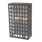 Letzel Oil-Rubbed Bronze Wall Sconce with Seedy Glass Panels