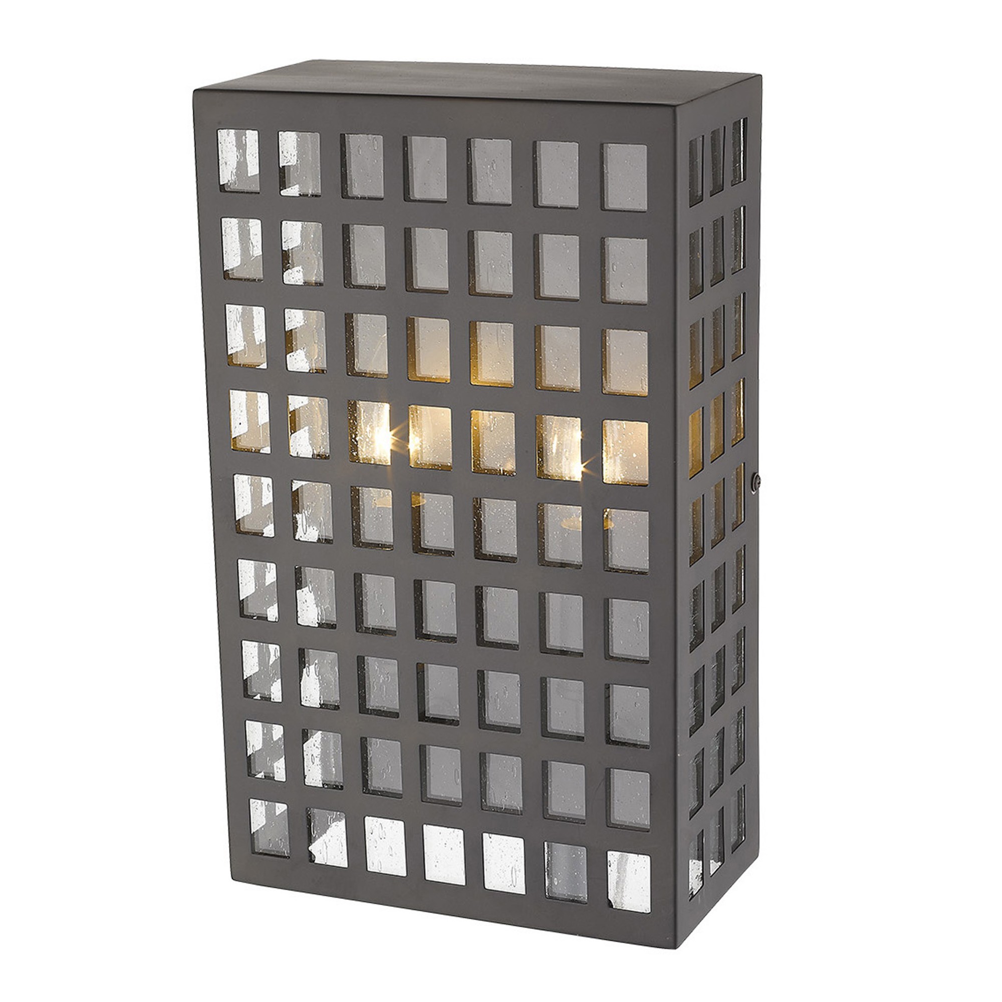Letzel Oil-Rubbed Bronze Wall Sconce with Seedy Glass Panels 14 Letzel Oil-Rubbed Bronze Wall Sconce with Seedy Glass Panels