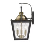 Savannah Colonial 3-Light Oil-Rubbed Bronze Wall Lantern
