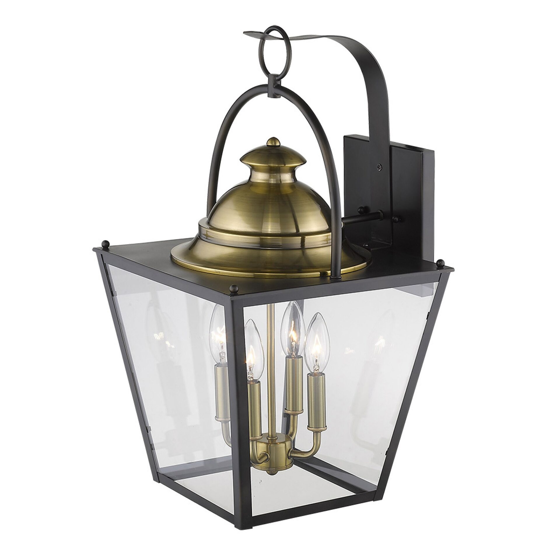 Savannah Colonial Oil-Rubbed Bronze Wall Light with Glass Panes 2 Savannah Colonial Oil-Rubbed Bronze Wall Light with Glass Panes - Image 2
