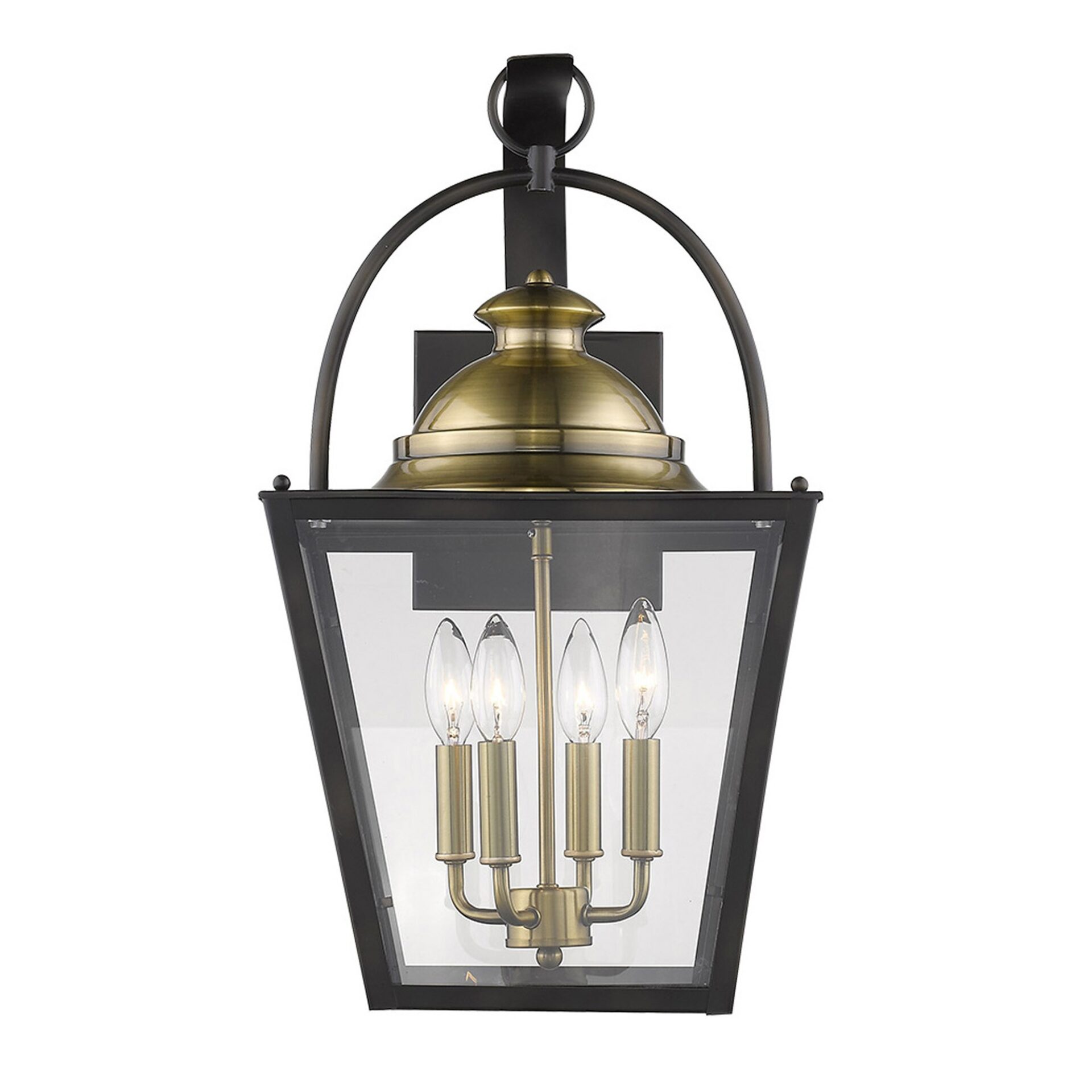 Savannah Colonial Oil-Rubbed Bronze Wall Light with Glass Panes 4 Savannah Colonial Oil-Rubbed Bronze Wall Light with Glass Panes - Image 4