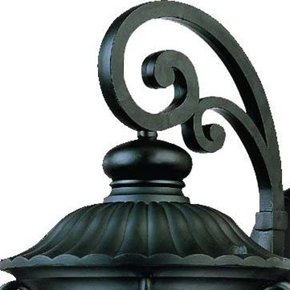 Italianate 3-Light Matte Black Wall Sconce with Seeded Glass 4 Italianate 3-Light Matte Black Wall Sconce with Seeded Glass - Image 4