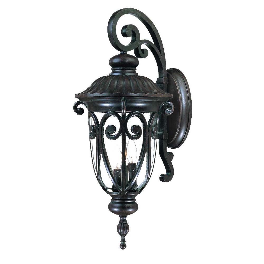 Naples Italianate Mahogany Wall Light with Clear Seeded Glass 1 Naples Italianate Mahogany Wall Light with Clear Seeded Glass