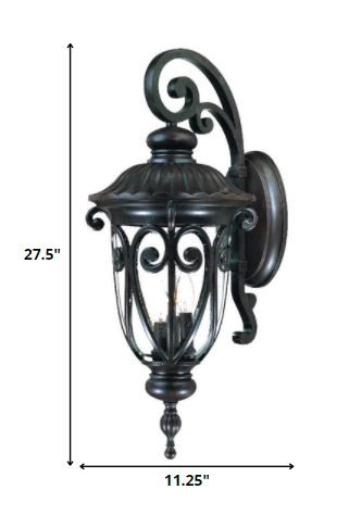 Naples Italianate Mahogany Wall Light with Clear Seeded Glass 5 Naples Italianate Mahogany Wall Light with Clear Seeded Glass - Image 5