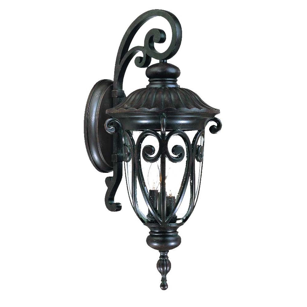 Naples Italianate Mahogany Wall Light with Clear Seeded Glass 2 Naples Italianate Mahogany Wall Light with Clear Seeded Glass - Image 2