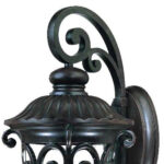 Naples Italianate Mahogany Wall Light with Clear Seeded Glass 8 Naples Italianate Mahogany Wall Light with Clear Seeded Glass
