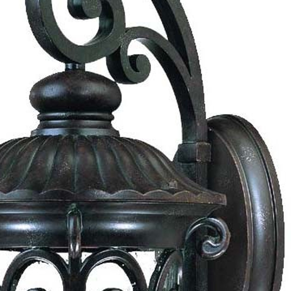 Naples Italianate Mahogany Wall Light with Clear Seeded Glass 4 Naples Italianate Mahogany Wall Light with Clear Seeded Glass - Image 4