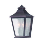 Antique Bronze Two Light Tapered Pocket Wall Lantern