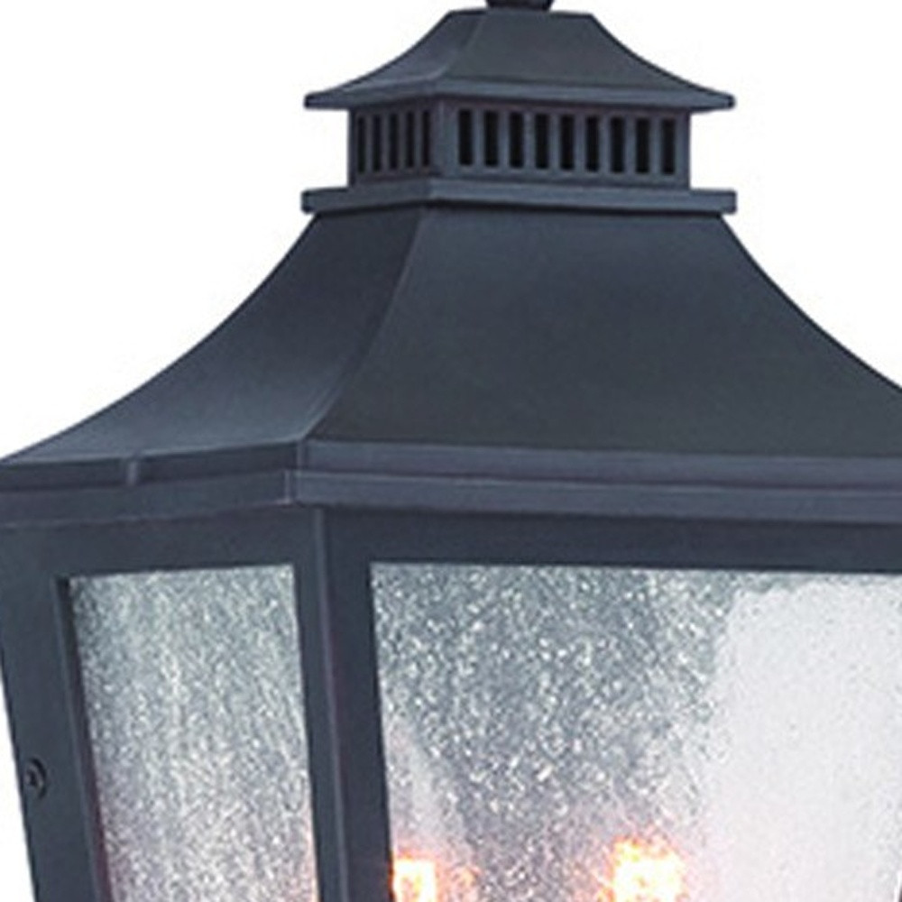 Matte Black Two Light Outdoor Pocket Lantern Wall Light 4 Matte Black Two Light Outdoor Pocket Lantern Wall Light - Image 4