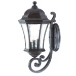 XL Antique Black Traditional Tapered Lantern Wall Light