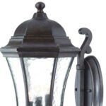 XL Antique Black Traditional Tapered Lantern Wall Light