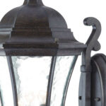 XL Antique Black Traditional Tapered Lantern Wall Light